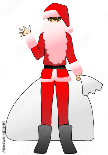 Manga man Santa clause 