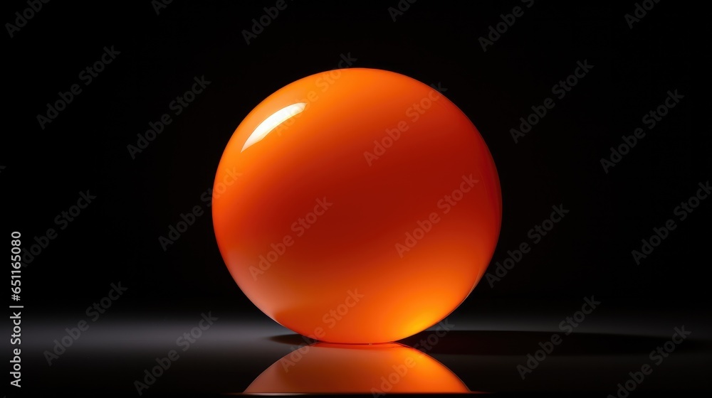 A smooth orange sphere without shadows A smooth orange sphere without shadows