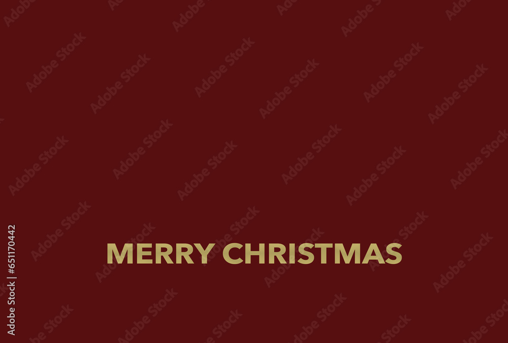 Merry Christmas in gold, background in dark red Merry Christmas in gold, background in dark red