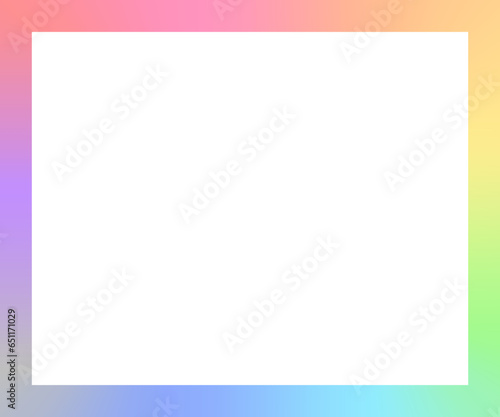 10色の明るいグラデーションのフレーム - 推し色や多様性のカラフルなイメージ素材 - 16:9
