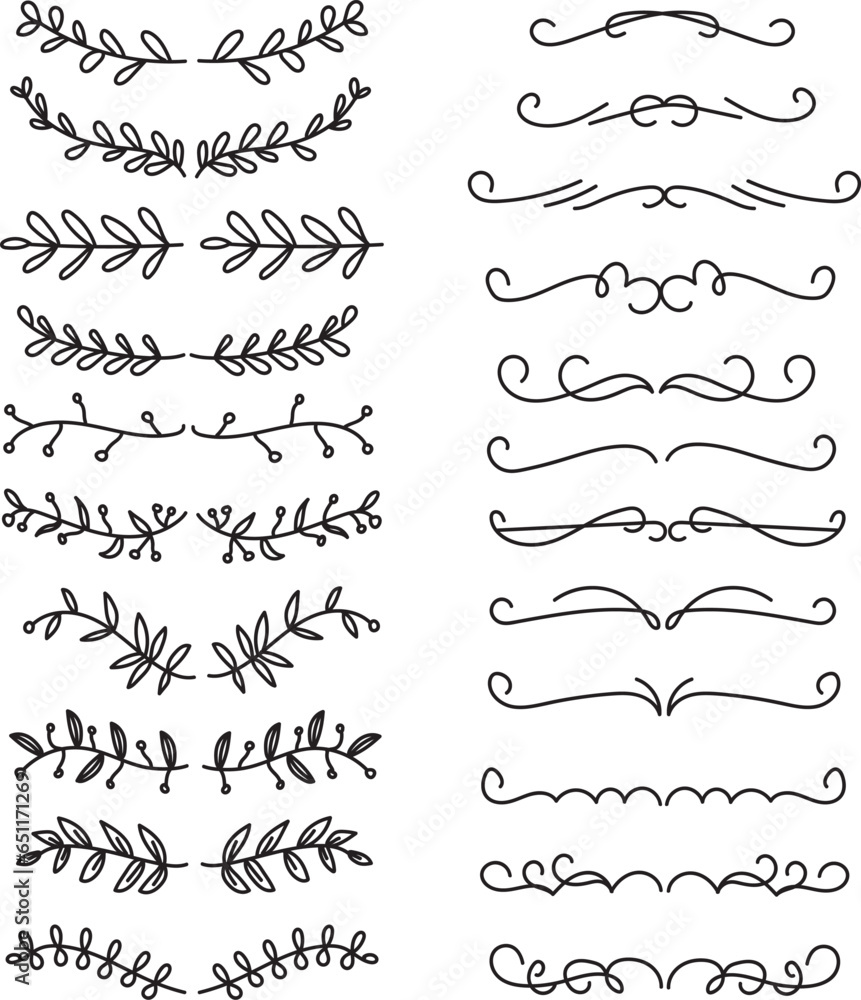 Hand drawn ornament divider collection, hand drawn clipart, borders clipart design element, doodle dividers, hand drawn line borders, leaf design, vintage ornaments, decorament element Hand drawn ornament divider collection, hand drawn clipart, borders clipart design element, doodle dividers, hand drawn line borders, leaf design, vintage ornaments, decorament element