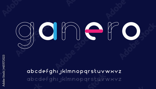 hollow bold small alphabet letter logo design