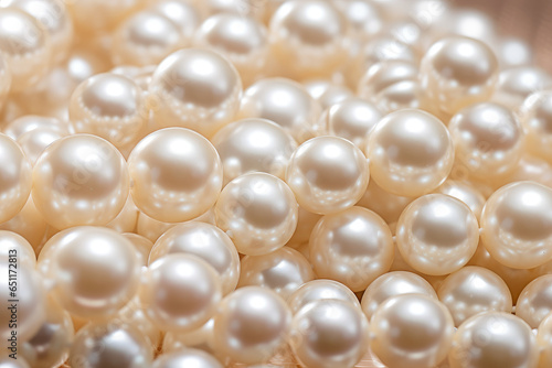 Pearls' Intricate Beauty: A Close-Up Macro Shot Revealing the Glistening Gems' Lustrous and Translucent Surface, showcasing the Delicate Elegance of Pearlescent Jewelry Accessories with Shimmering