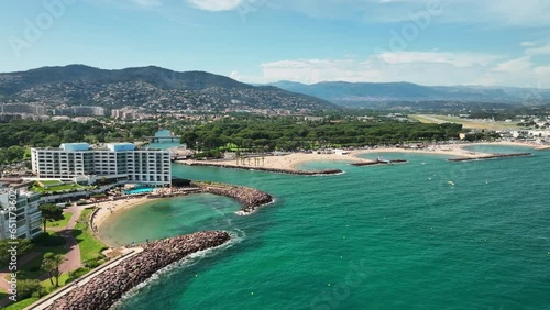 Resort Haven FranceAerial Shot of Mandelieu's Beachfront
 photo