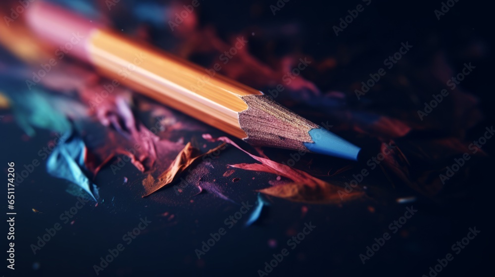Fototapeta premium A pencil on a table