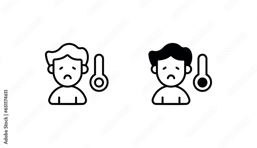Fever icon design with white background stock illustration Fever icon design with white background stock illustration