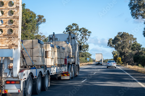 Road train in Western Australia photo