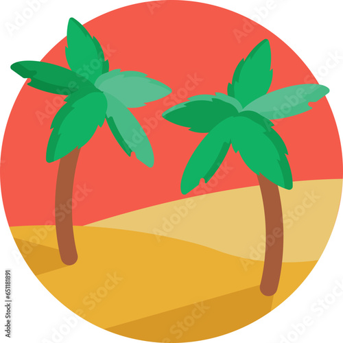 Bring the spirit of summer getaways to your creative work with this vibrant Palm Tree vector. It's perfect for creating banners, invitations, and advertisements that radiate relaxation.