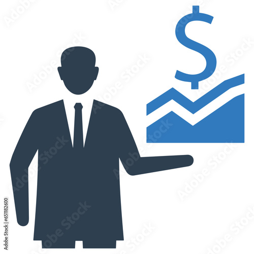 Business chart icon symbol image vector. Illustration of the diagram graphic statistics design image © Galih