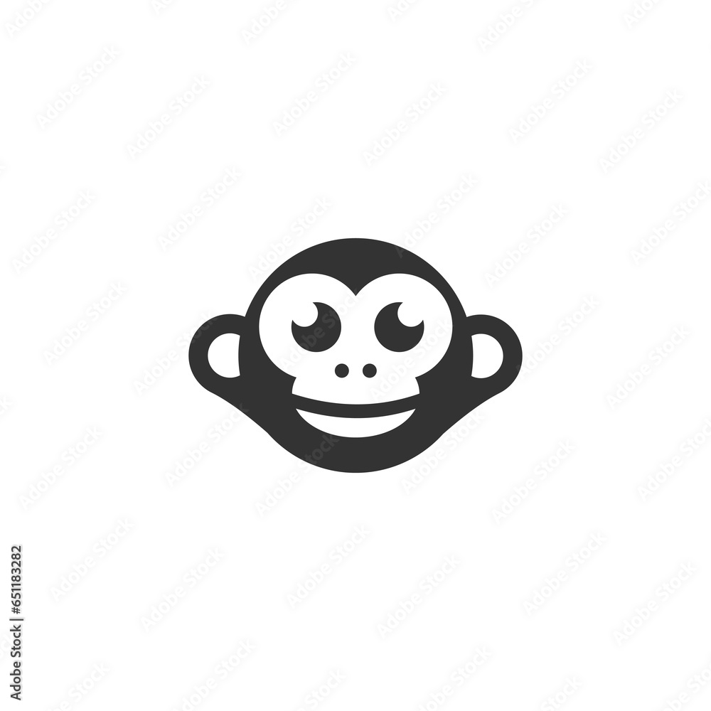 monkey head funny logo design vector monkey head funny logo design vector