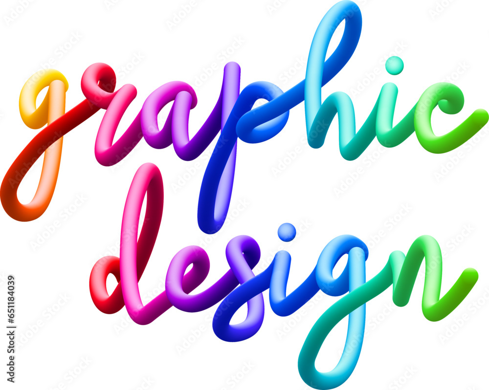 Graphic design fluid 3d twist text made of blended colorful circles. Graphic design fluid 3d twist text made of blended colorful circles.