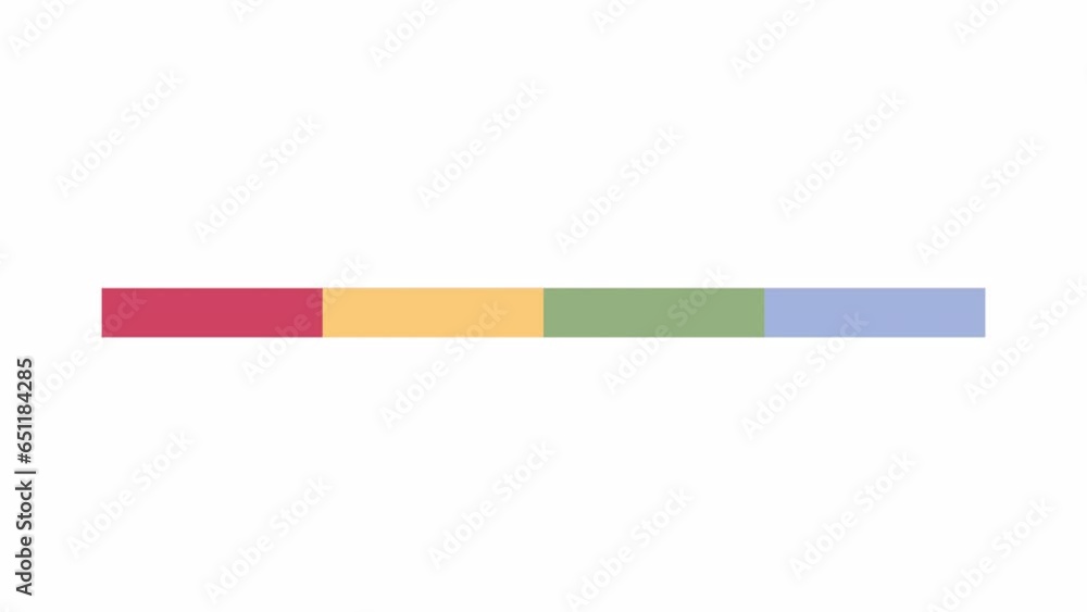 Scale filling with colors 2D loading animation. Modern progressbar ...