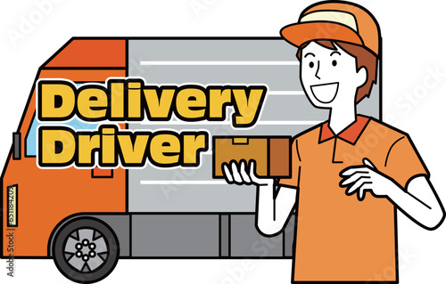 荷物を配達する男性