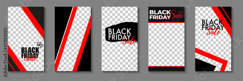 Black friday stories template with shadow. Black friday poster template. Black friday template post for social media