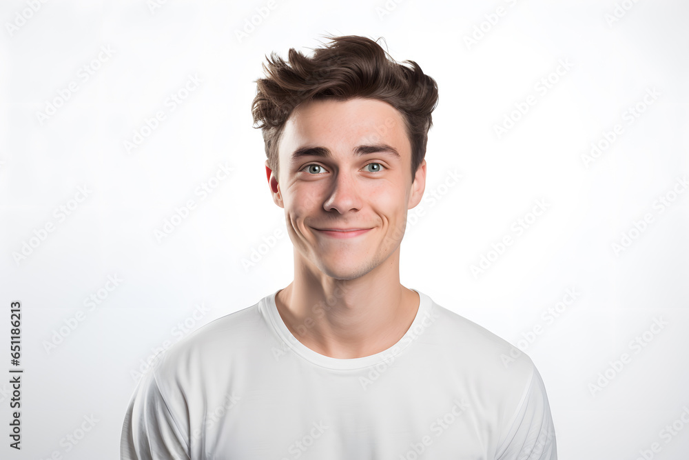 Portrait of handsome smiling man isolated on white background Portrait of handsome smiling man isolated on white background