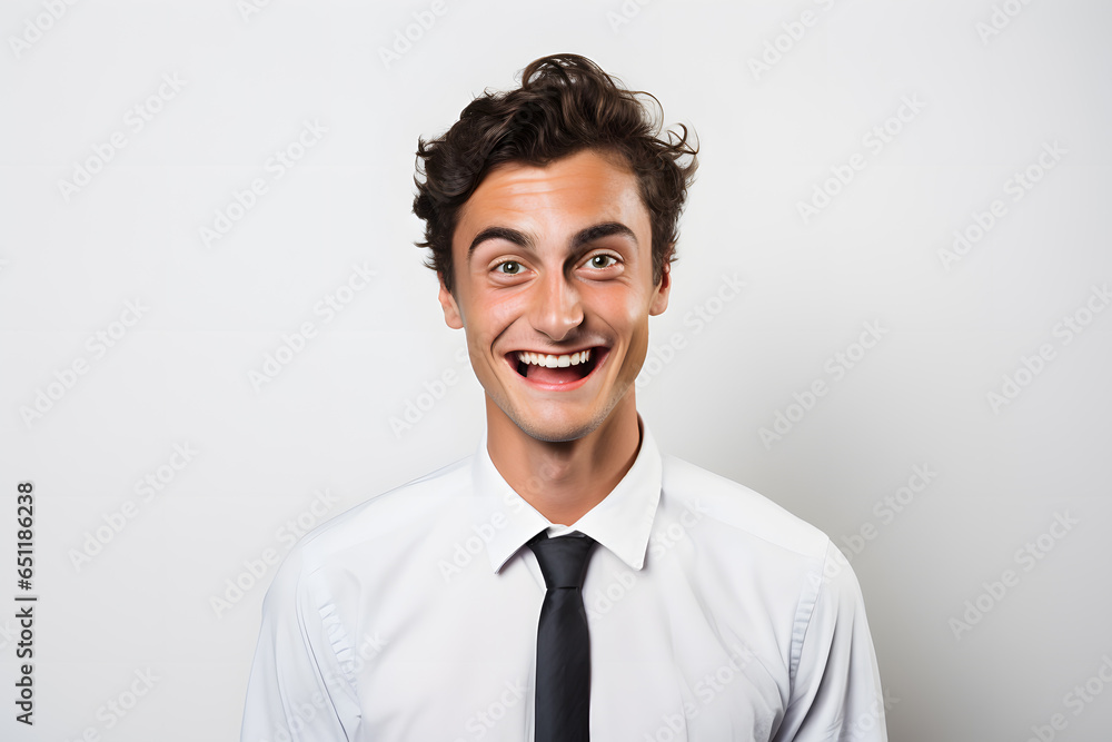 Portrait of handsome smiling man isolated on white background Portrait of handsome smiling man isolated on white background