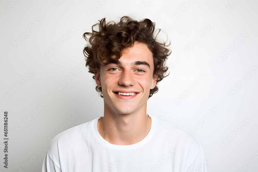 Portrait of handsome smiling man isolated on white background Portrait of handsome smiling man isolated on white background