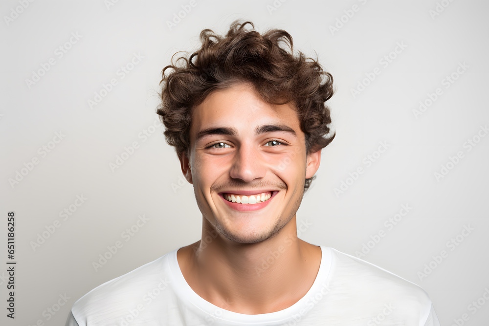 Portrait of handsome smiling man isolated on white background Portrait of handsome smiling man isolated on white background
