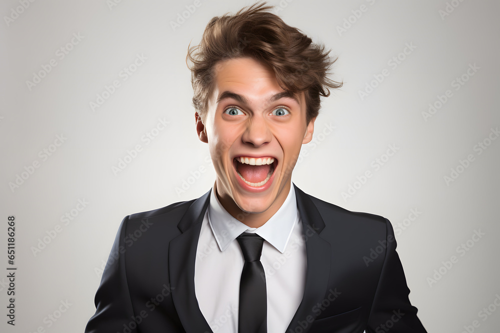 Portrait of handsome smiling man isolated on white background Portrait of handsome smiling man isolated on white background