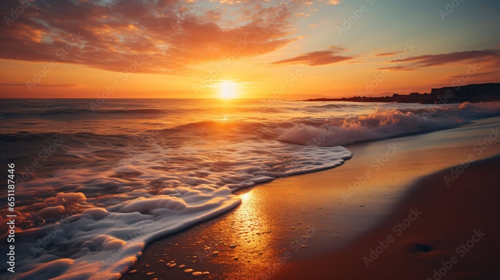 Obraz premium mesmerizing sunset at the beach