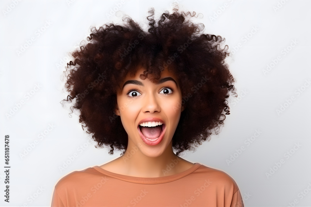 Portrait of beautiful smiling African American woman isolated on background Portrait of beautiful smiling African American woman isolated on background