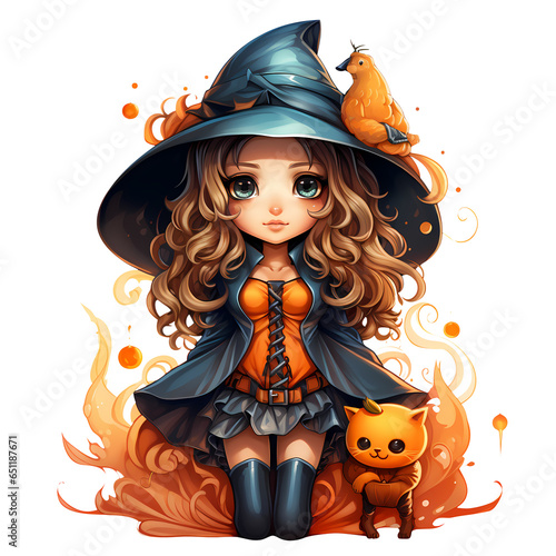 Witchcraft Halloween Clipart Illustration