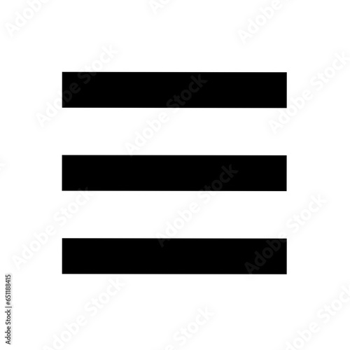 menu icon vector on white background