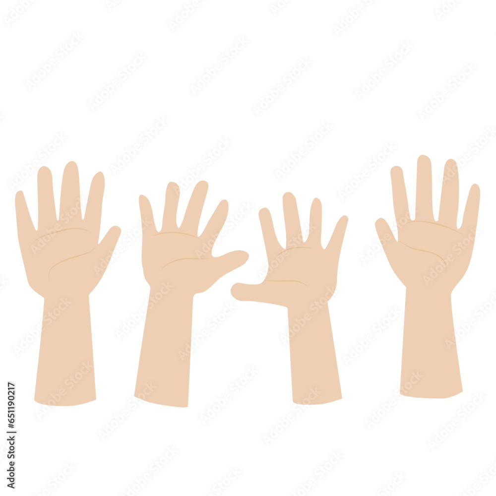 counting hands isolated on white background counting hands isolated on white background