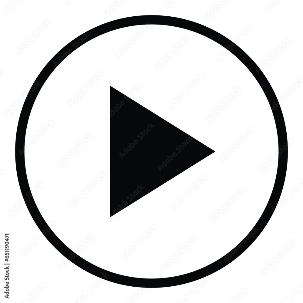 play button icon, vector isolated on white background. design for applications and web. play button icon, vector isolated on white background. design for applications and web.