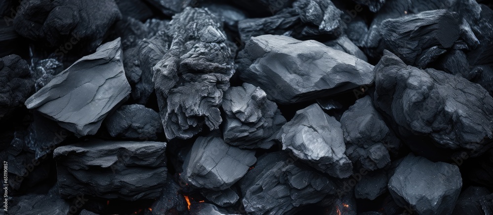 Background coals natural black versus industrial