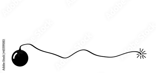 Boom icon. vector bomb war weapon. Bombs symbol. cartoon for deadline business sign. Conflict, explosive, military. Dead line day icon. Speed, time concept. Explosion risk. bomb with burning fuse.