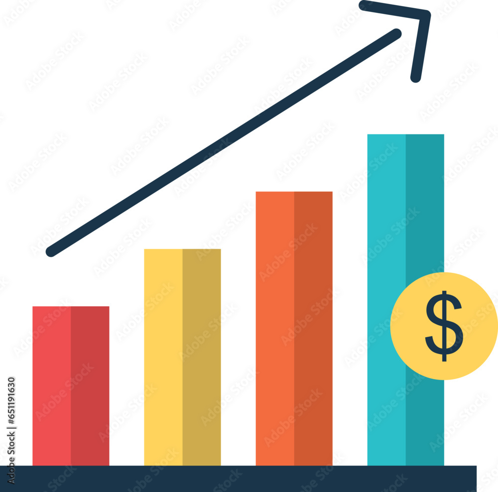 growth chart icon. growing graph, bar chart. growing graph icon for computer, web and mobile app growth chart icon. growing graph, bar chart. growing graph icon for computer, web and mobile app
