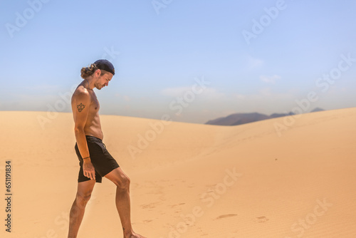 person in desert