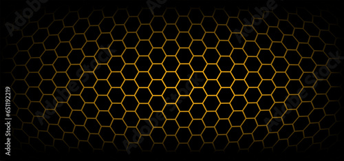 Yellow, orange, gold  beehive background. Honeycomb, bees hive cells pattern. Bee honey shapes. Vector geometric seamless texture symbol. Hexagon, hexagonal raster, mosaic cell sign or icon. Gradation