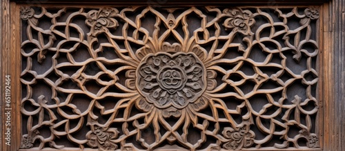 Iraqi Mosque gate with an Abbasid Islamic design photo
