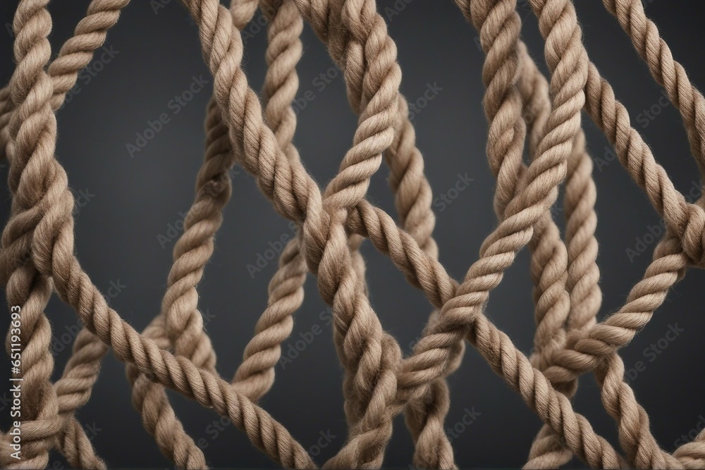 A short rope with a knot isolated on a transparent background A short rope with a knot isolated on a transparent background