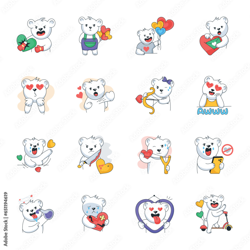 Set of Love Feelings Flat Stickers
Set of Love Feelings Flat Stickers
