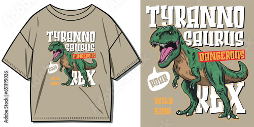 Tyrannosaurus Rex vector illustrations. For t-shirt prints and other uses