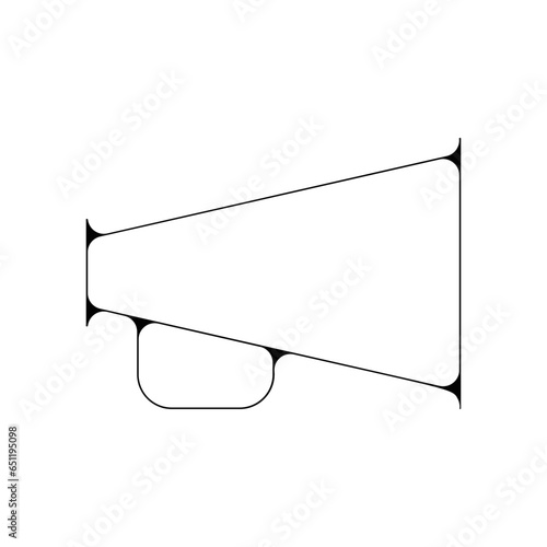 picto logo icones et symbole haut parleur porte voie manifestation fin