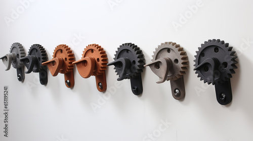 Unique Wall Hook madde From Industrial Gear Machine Part photo