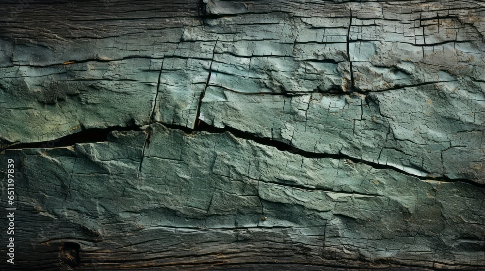 A close-up of a green wood reveals a mysterious cave of limestone and stone, inviting viewers to explore the natural wonders of the wild - obrazy, fototapety, plakaty 