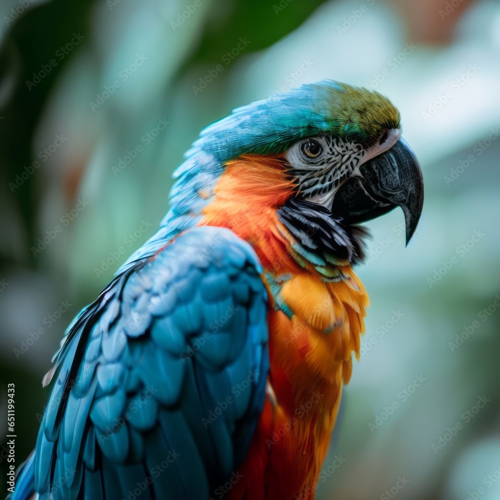 blue and yellow macaw