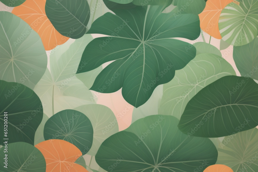 Obraz premium seamless background with leaves