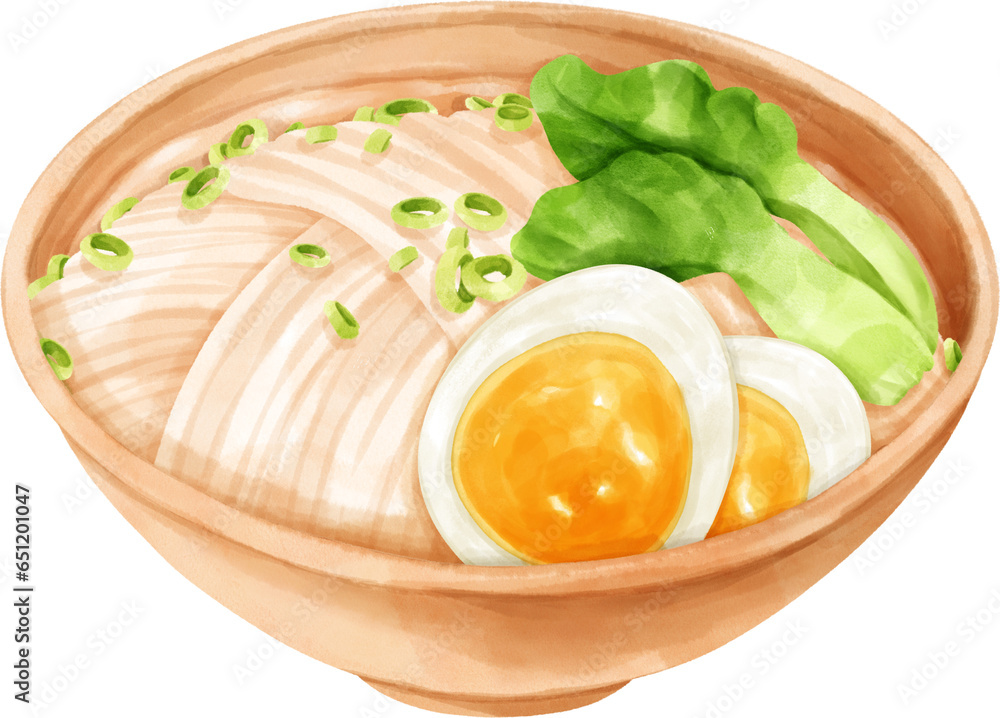 Japanese Noodle Watercolor illustration. Japanese Noodle Watercolor illustration.