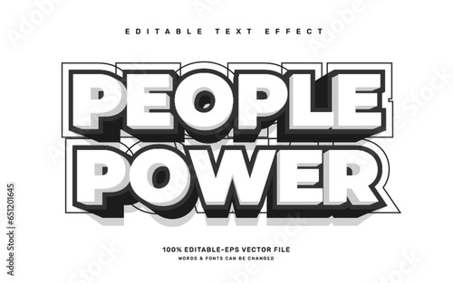 People power editable text effect template