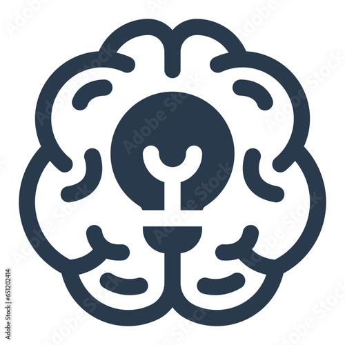 Cognitive Brain for STEM vector icon