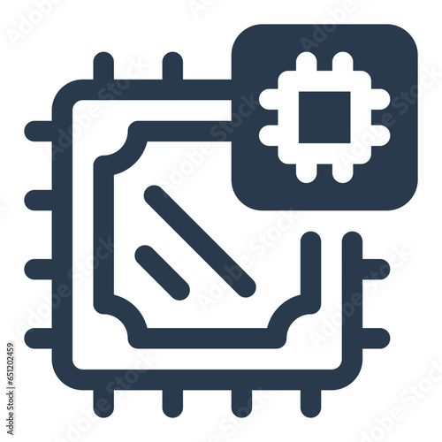 Microchip for STEM vector icon