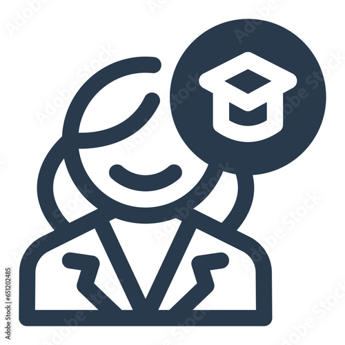 Dedicated Student on STEM vector icon