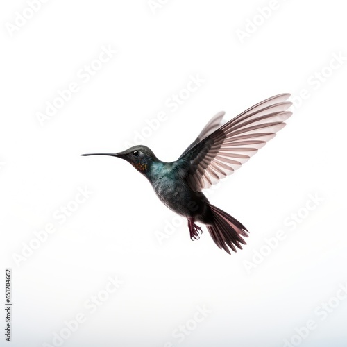Hummingbird Silhouetted Against Bright Sky isolated on white background © Usablestores
