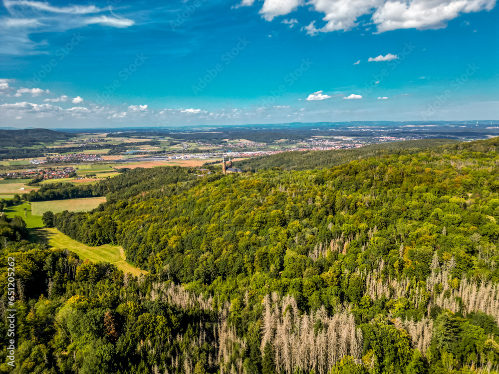 Spätsommerwanderung durch das oberfränkische Land bei Bad Staffelstein - Bayern - Deutschland